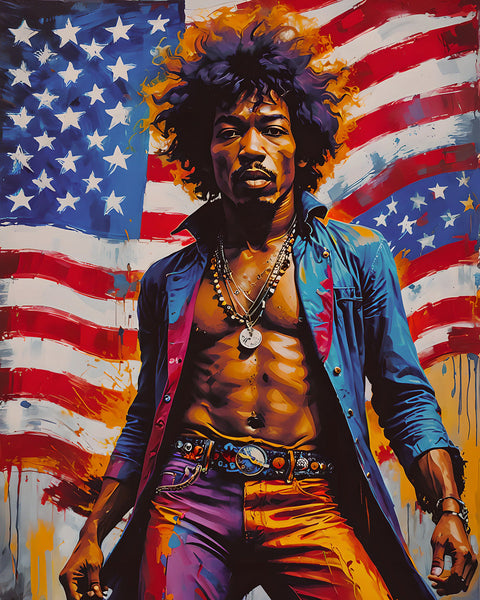 AI Art Pop Art Superstars Jimi Hendrix 6