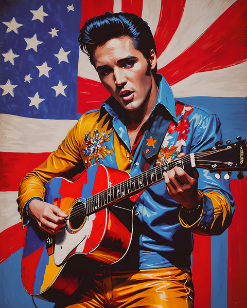 AI Art Pop Art Superstars Elvis Presley 3