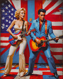 AI Art Pop Art Superstars Elvis Presley with Marilyn Monroe 5