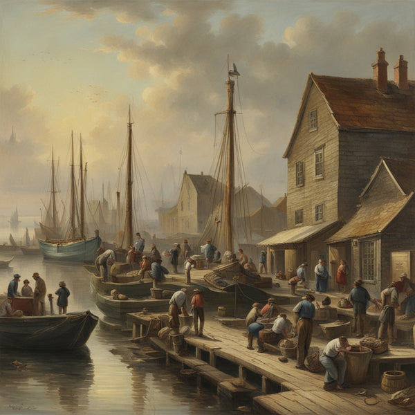 AI art new impressionism harbour life 3