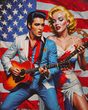 AI Art Pop Art Superstars Elvis Presley with Marilyn Monroe 6