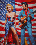 AI Art Pop Art Superstars Elvis Presley with Marilyn Monroe 3