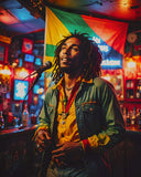 AI Art Pop Art Superstars Reggae Bob Marley 10
