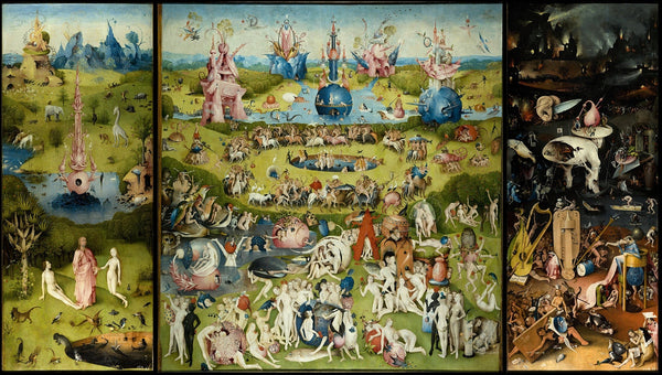 Hieronymus Bosch 1450 1516 The Garden of Earthly Delights 1503 Three panel in one