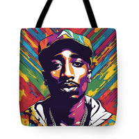 AI art 2PAC Tupac Shakur remembered 3 - Tote Bag