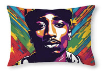 AI art 2PAC Tupac Shakur remembered 3 - Throw Pillow