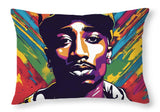 AI art 2PAC Tupac Shakur remembered 3 - Throw Pillow