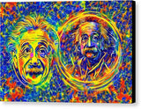 AI art albert einstein inspired relativity 1 - Canvas Print