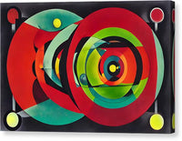 AI art LaszloMoholy Nagy inspired colorful orbital symmetry - Canvas Print