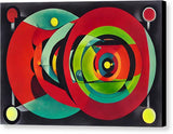 AI art LaszloMoholy Nagy inspired colorful orbital symmetry - Canvas Print