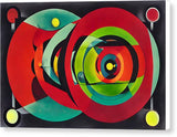 AI art LaszloMoholy Nagy inspired colorful orbital symmetry - Canvas Print