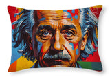 AI Art Pop Art Superstars Albert Einstein 1 - Throw Pillow