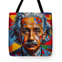 AI Art Pop Art Superstars Albert Einstein 1 - Tote Bag