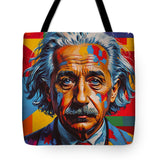 AI Art Pop Art Superstars Albert Einstein 1 - Tote Bag