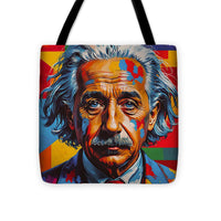 AI Art Pop Art Superstars Albert Einstein 1 - Tote Bag