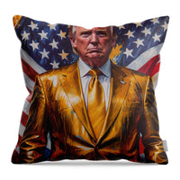 AI Art Pop Art Superstars Donald Trump 2 - Throw Pillow