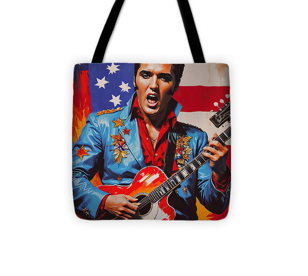 AI Art Pop Art Superstars Elvis Presley 4 - Tote Bag