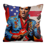 AI Art Pop Art Superstars Elvis Presley 4 - Throw Pillow