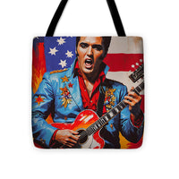 AI Art Pop Art Superstars Elvis Presley 4 - Tote Bag