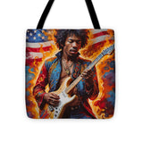 AI Art Pop Art Superstars Jimi Hendrix 2 - Tote Bag