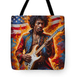 AI Art Pop Art Superstars Jimi Hendrix 2 - Tote Bag