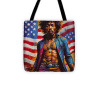 AI Art Pop Art Superstars Jimi Hendrix 6 - Tote Bag