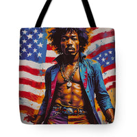 AI Art Pop Art Superstars Jimi Hendrix 6 - Tote Bag