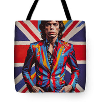 AI Art Pop Art Superstars Mick Jagger 1 - Tote Bag