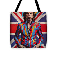 AI Art Pop Art Superstars Mick Jagger 1 - Tote Bag