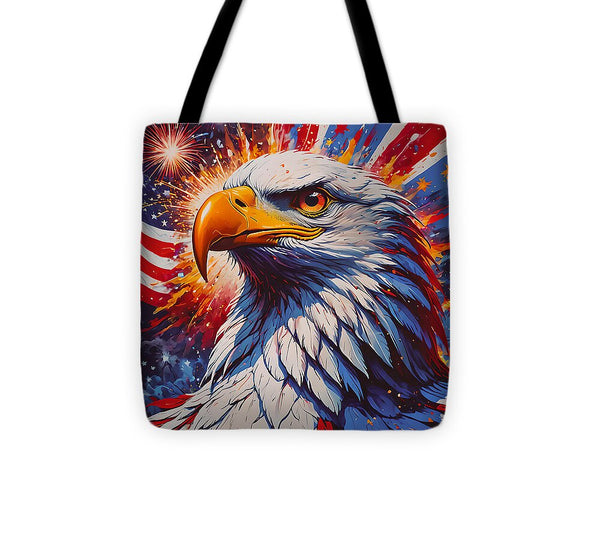 AI Art Pop Art USA Flag 3 - Tote Bag