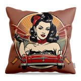 AI art rockabilly 2 - Throw Pillow