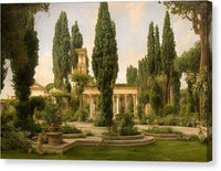 AI art roman baroque palace garden 1 - Canvas Print