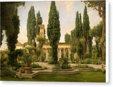 AI art roman baroque palace garden 1 - Canvas Print