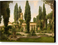 AI art roman baroque palace garden 1 - Canvas Print