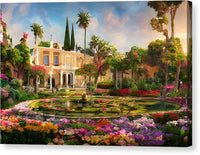 AI art roman palace garden 2 - Canvas Print