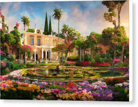 AI art roman palace garden 2 - Canvas Print