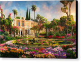 AI art roman palace garden 2 - Canvas Print