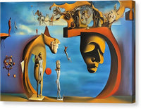 AI art Salvador Dali inspired Book of Discovery 3 - Canvas Print