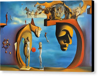 AI art Salvador Dali inspired Book of Discovery 3 - Canvas Print