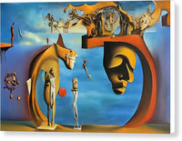 AI art Salvador Dali inspired Book of Discovery 3 - Canvas Print