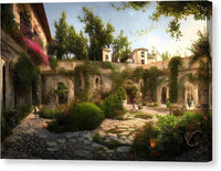 AI art secret garden - Canvas Print