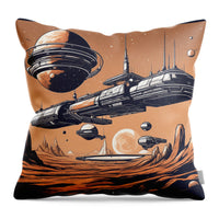 AI art space adventure 2 - Throw Pillow