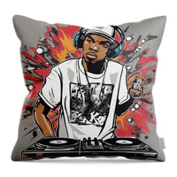 AI art techno 4 - Throw Pillow