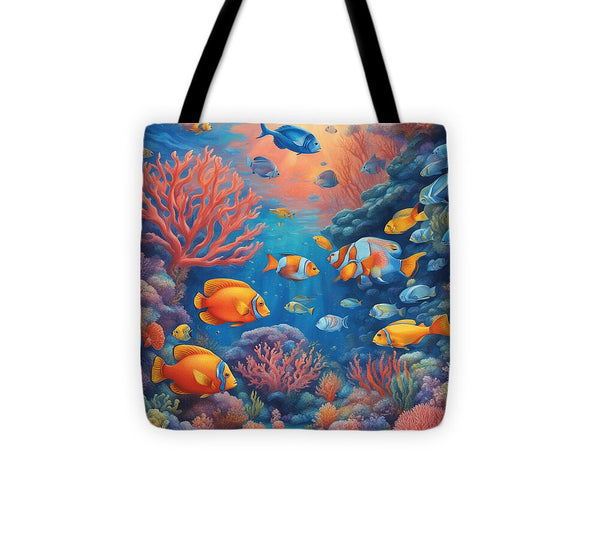 AI art underwater wonders 2 - Tote Bag