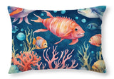 AI art underwater wonders 8 - Throw Pillow