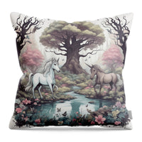 AI art unicorn 1 - Throw Pillow