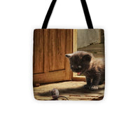 Animal Cat Mouse Play Cute Funny Kitten - Tote Bag