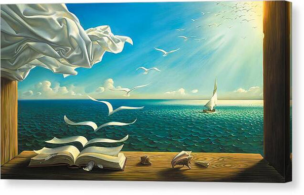 after Salvador Dali Book of Discovery - Canvas Print