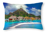 Bora Bora Island Caribbean Tahiti Polynesia - Throw Pillow