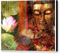 Buddha and Lotus - Canvas Print